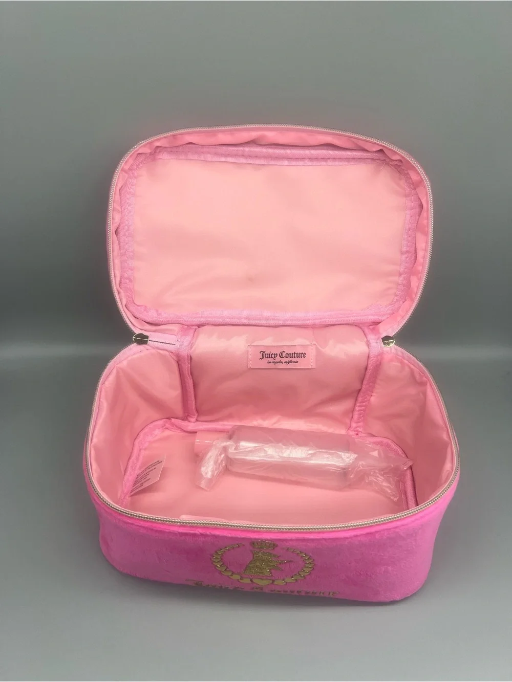 Juicy couture velour cosmetics bag